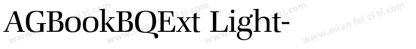 AGBookBQExt Light字体转换
